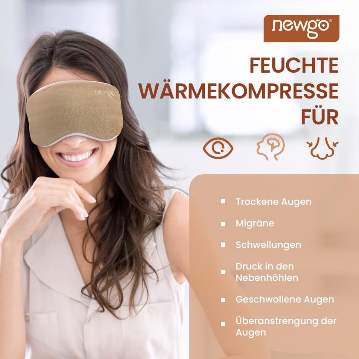 Oogmasker bij droge ogen - verzachtend - comfortabel - ideaal voor ontspanning - ShopVlot