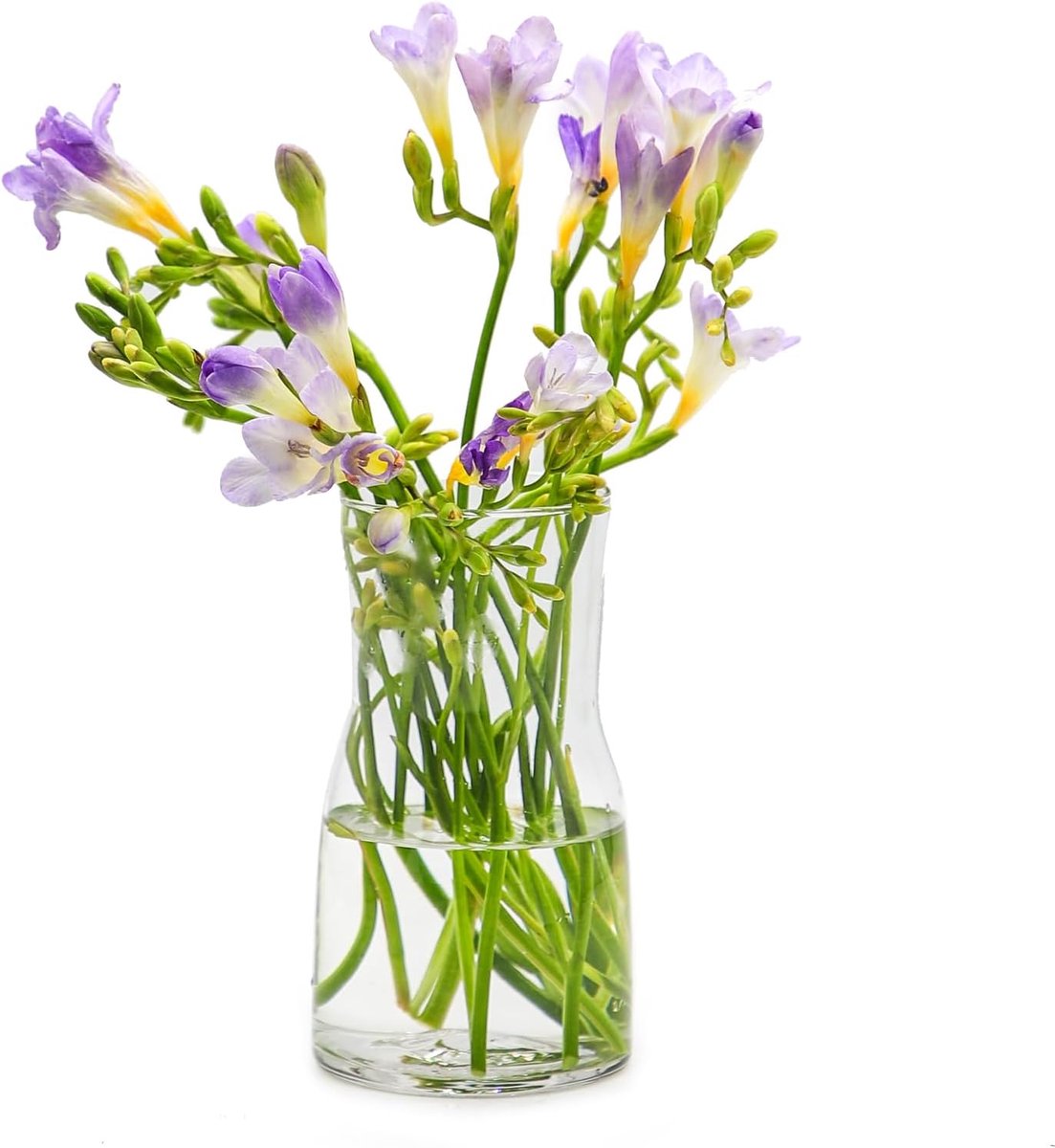 Glazen vaas 17cm - Modern design - Transparant - Perfect voor bloemarrangementen - ShopVlot
