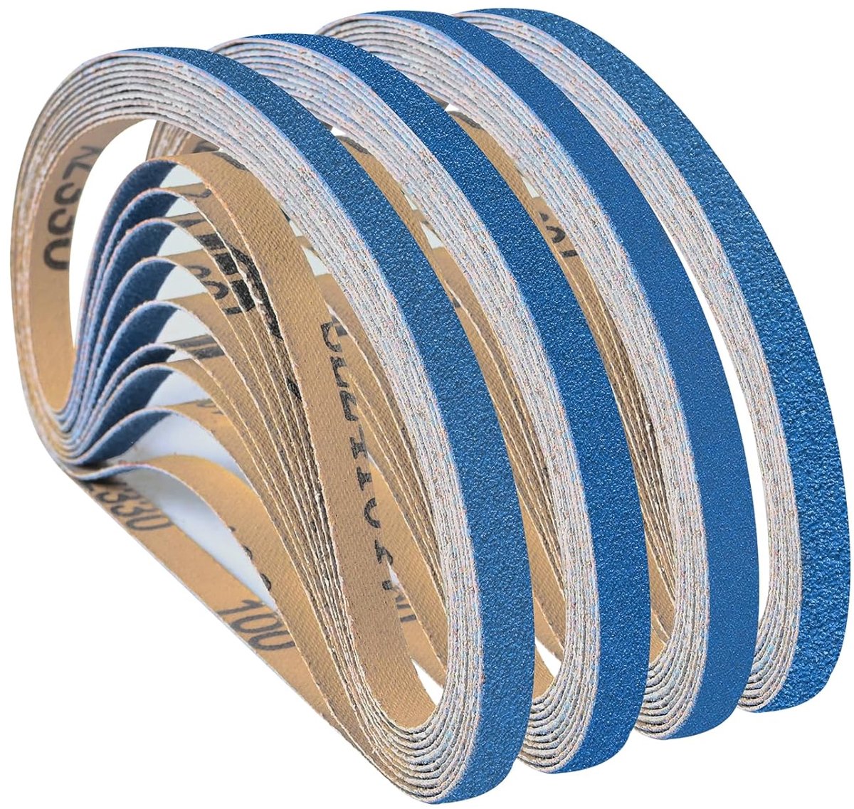 Schuurbanden 9 x 533 mm - 32 Stuks - Blauw zirconiumoxide - Voor metalen en houten oppervlakken - ShopVlot