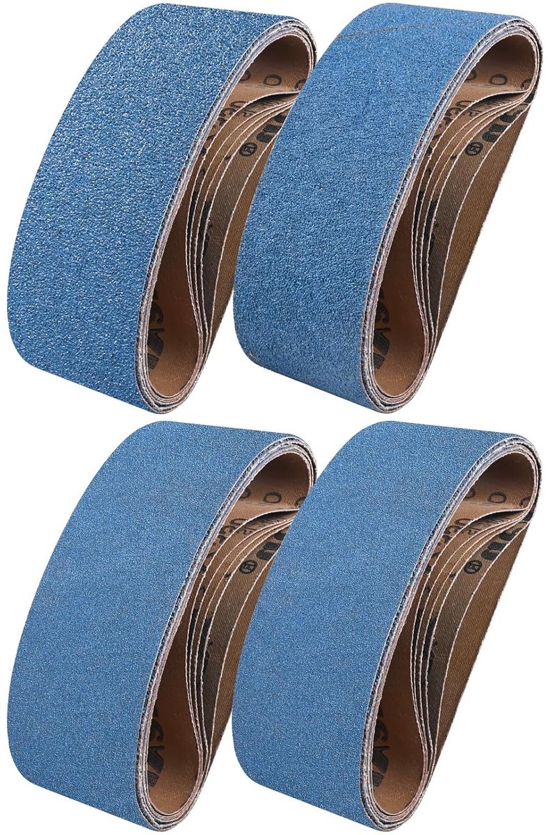 Schuurbanden 75 x 457 mm - Grit 40/60/80/120 - Blauw zirconia corundum - Voor een perfect schuurresultaat - ShopVlot
