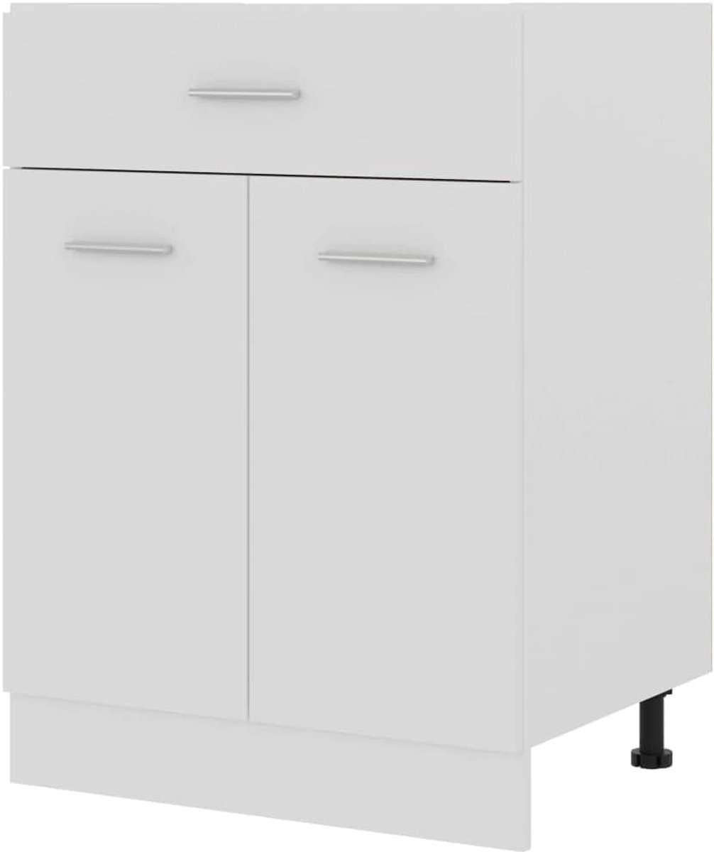 Keukenkast Lyon - Opbergkast Keuken - Keuken Organiseren - Scandinavisch Design - 60 x 46 x 815 cm - Wit
