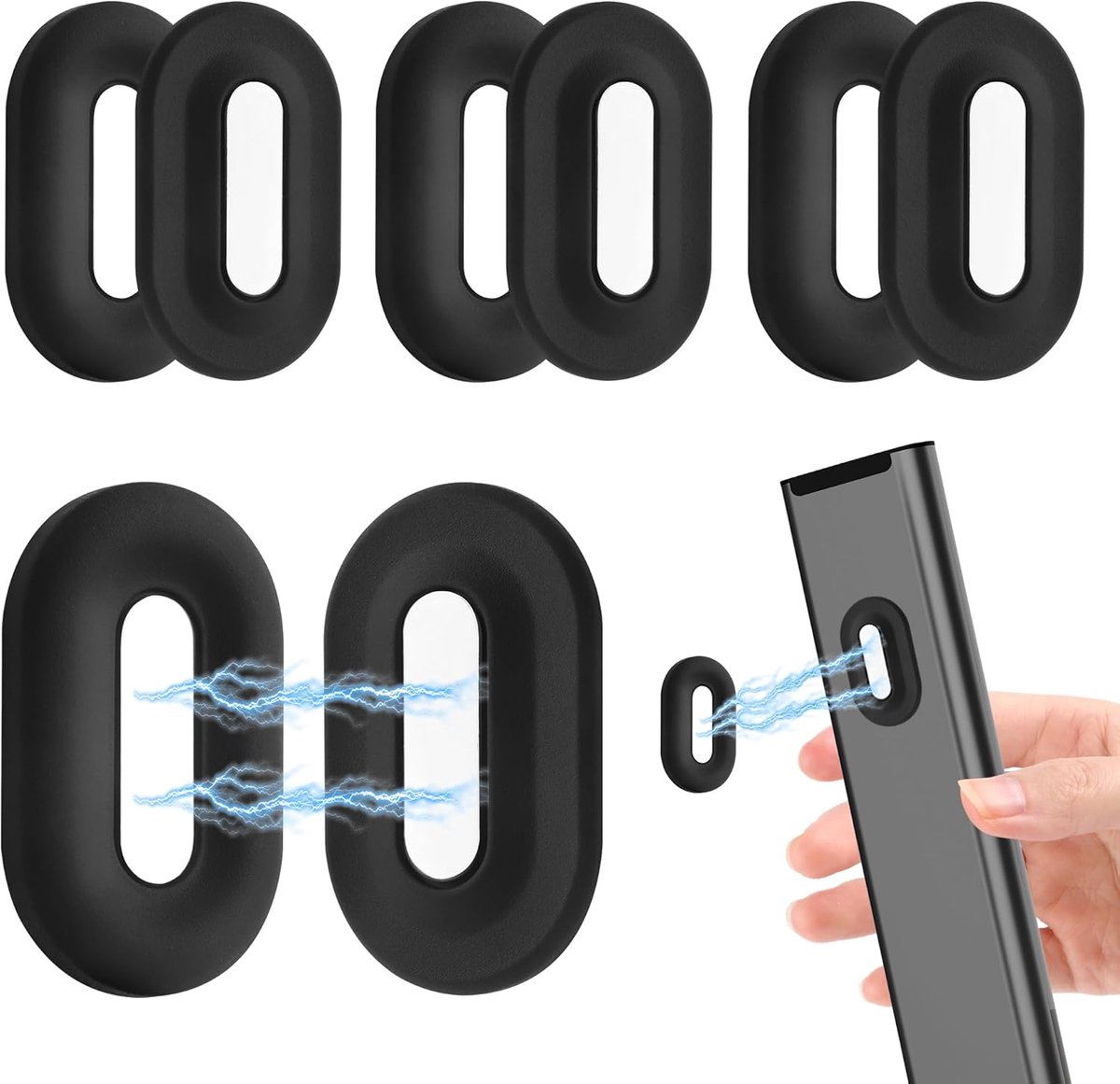 Afstandsbedieningenhouder 4Pcs - Magnetisch - Siliconen - Makkelijk te monteren zonder boren - SnelShoppen