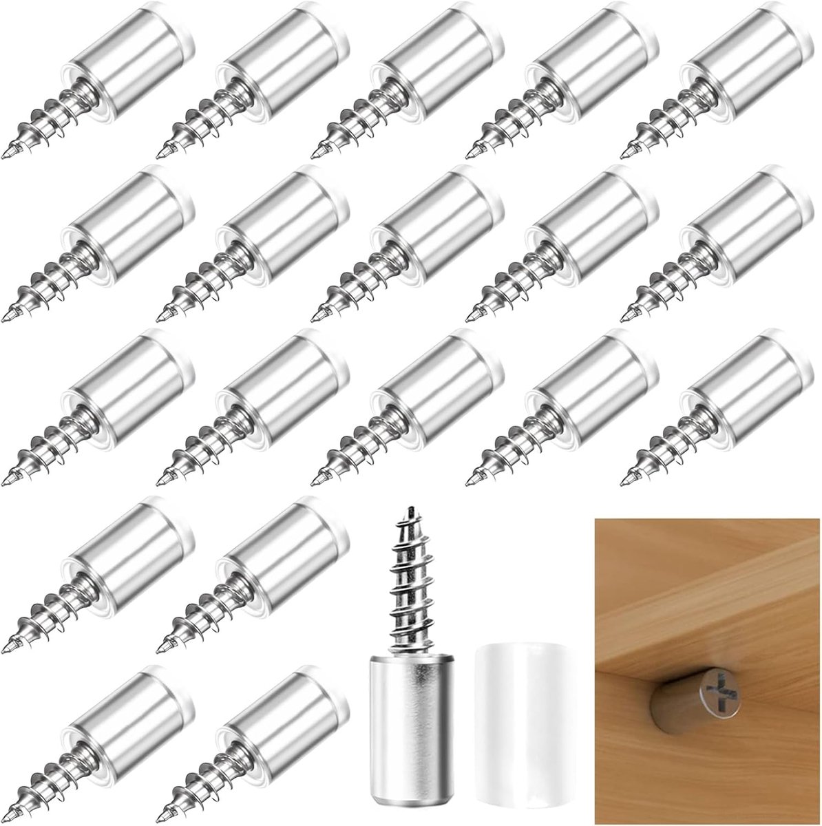 Plankdragers 20 Stuks - Met Rubberen Bescherming - Verstelbare Pinnen - Ideaal voor Meubels en Kasten - SnelShoppen
