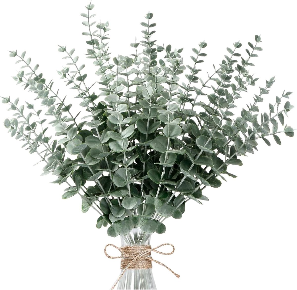 Kunstmatige eucalyptus takken 30 stuks - gedroogde eucalyptus bladeren - realistische uitstraling - SnelShoppen
