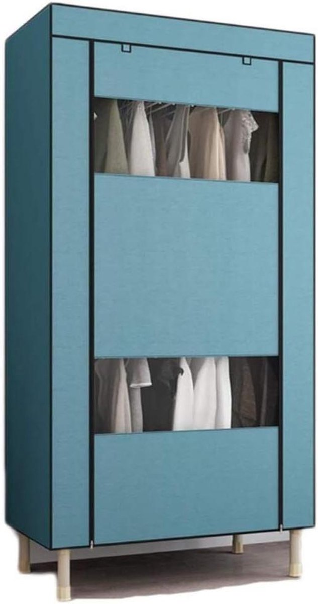 Opbergkast Stof - Kledingkast - Ruimte Besparen - Stabiele Constructie - Niet Gespecificeerd - Blauw