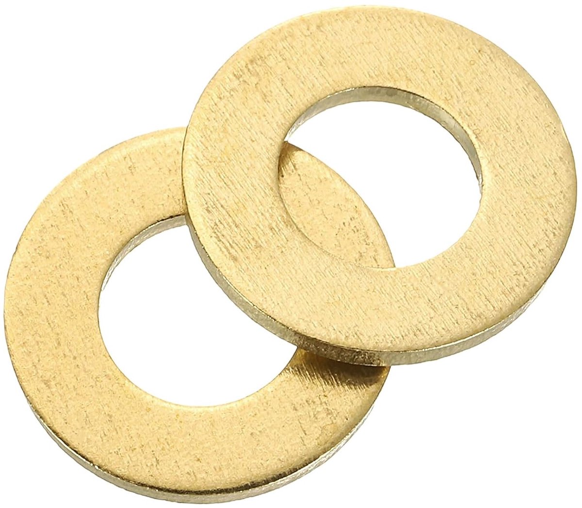 Set van 25 stuks sluitringen, M8 x 16 mm x 1,5 mm messing ring, sluitringen, assortiment, platte borgringen, afdichtring, metalen schijven voor schroeven, bouten, moeren