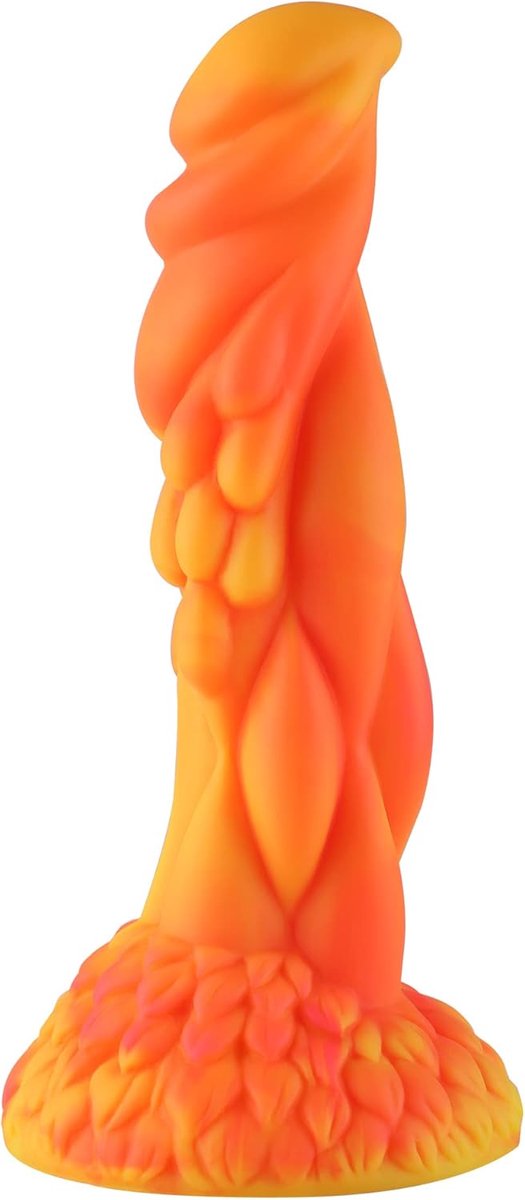 Suction cup dildo 21cm - ribbelstructuur - extra stimulatie - altijd discreet verpakt - SnelShoppen