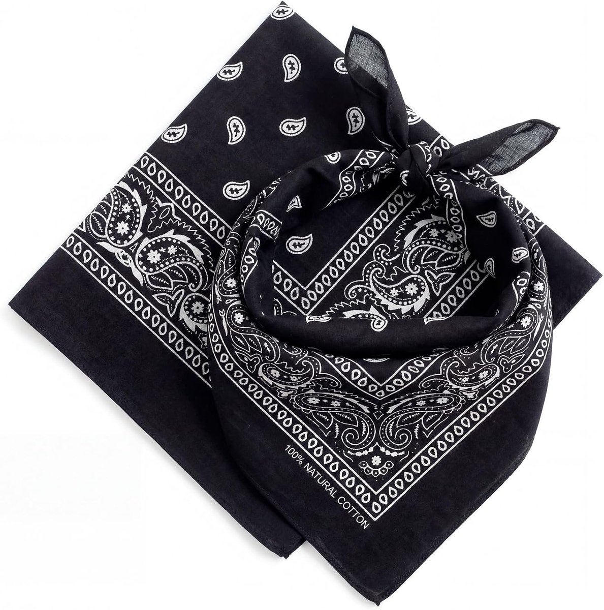 Bandana - 100% katoen en natuurlijke vezels - bandana sjaal zonder polyester - zacht, duurzaam en wasbaar in de machine