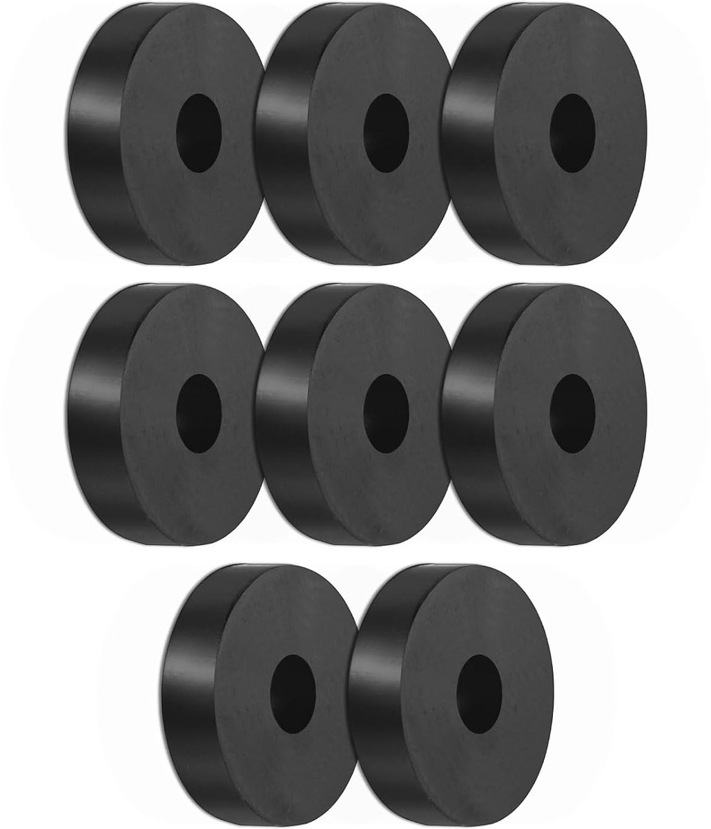 8 stuks rubberen isolatieschijven, 1,4 inch OD 0,4 inch ID 0,3 inch dikke mechanische anti-vibratie-rubberen afdichtingen voor huis en auto-accessoires [zwart]