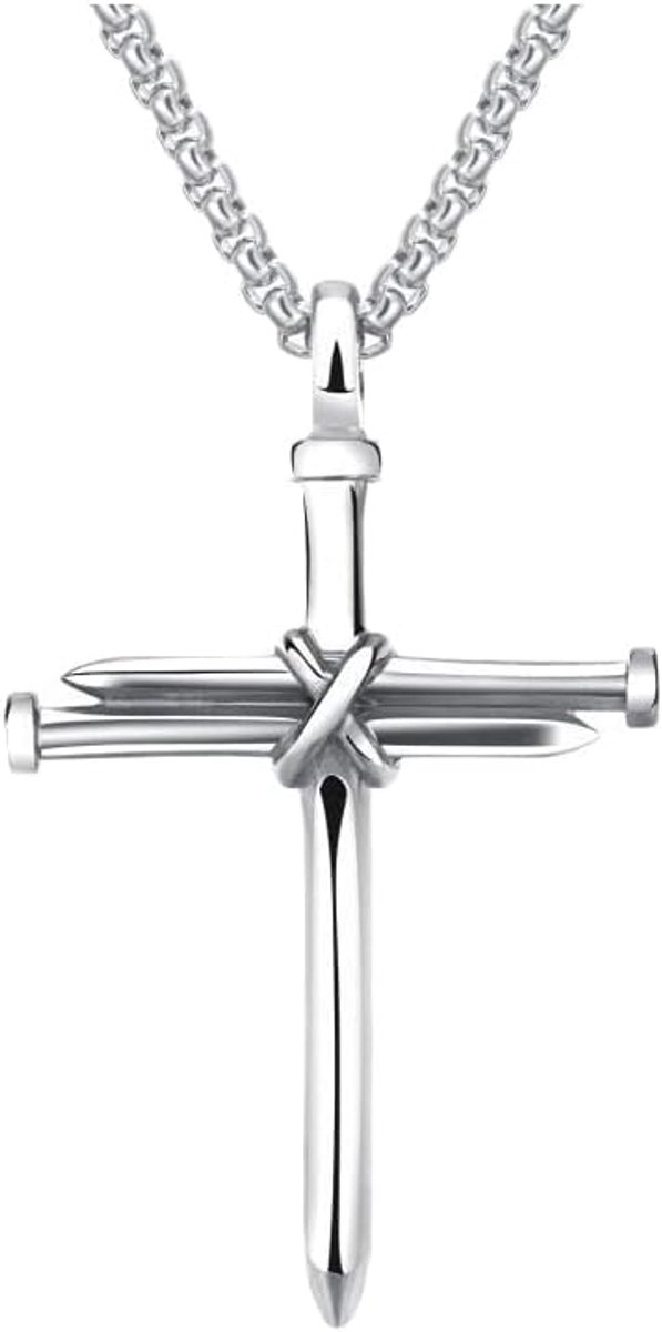 Hanger halsketting roestvrij staal schakelketting heren sieraden religieuze kruis hanger mannen sieraden zwart