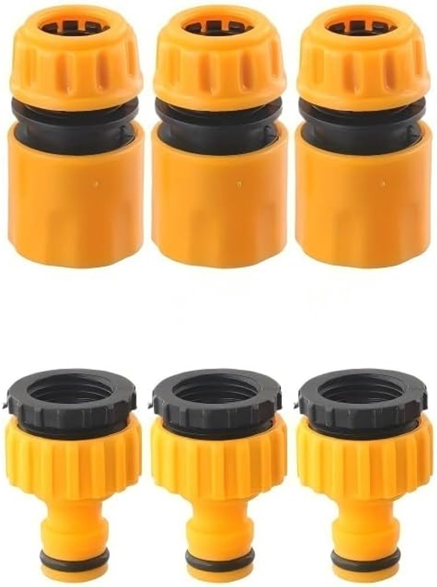 2 paar 1/2 inch & 3/4 inch 2-in-1 tuinslang snelkoppeling