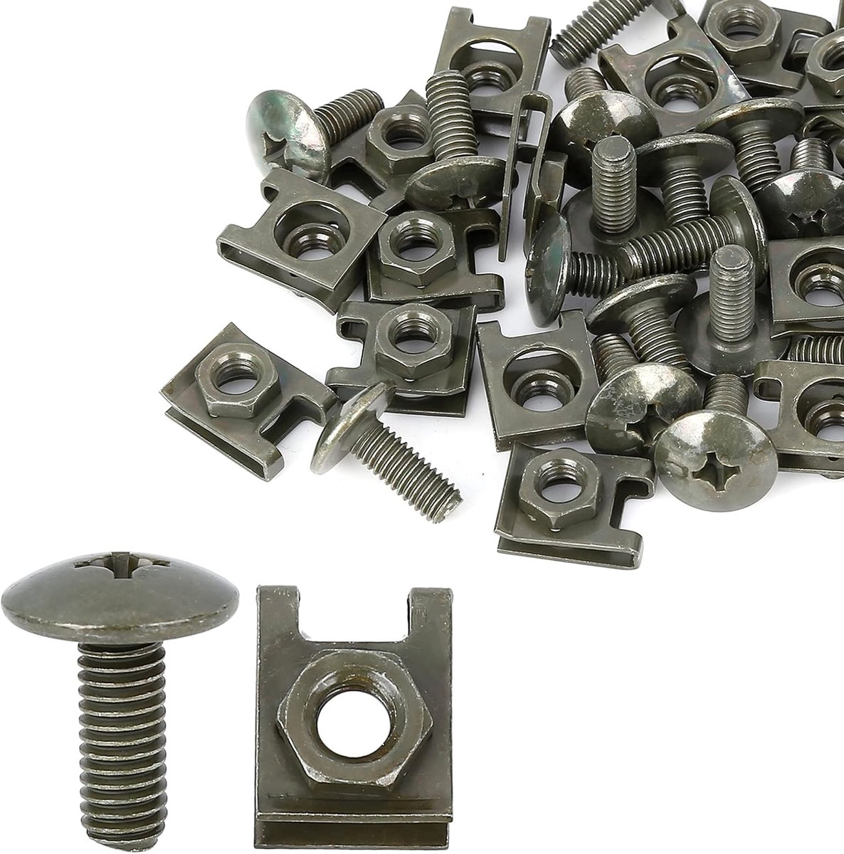 20 Set 6 x 16 mm Auto Clips U Clip Phillips Schroef assortiment Groen