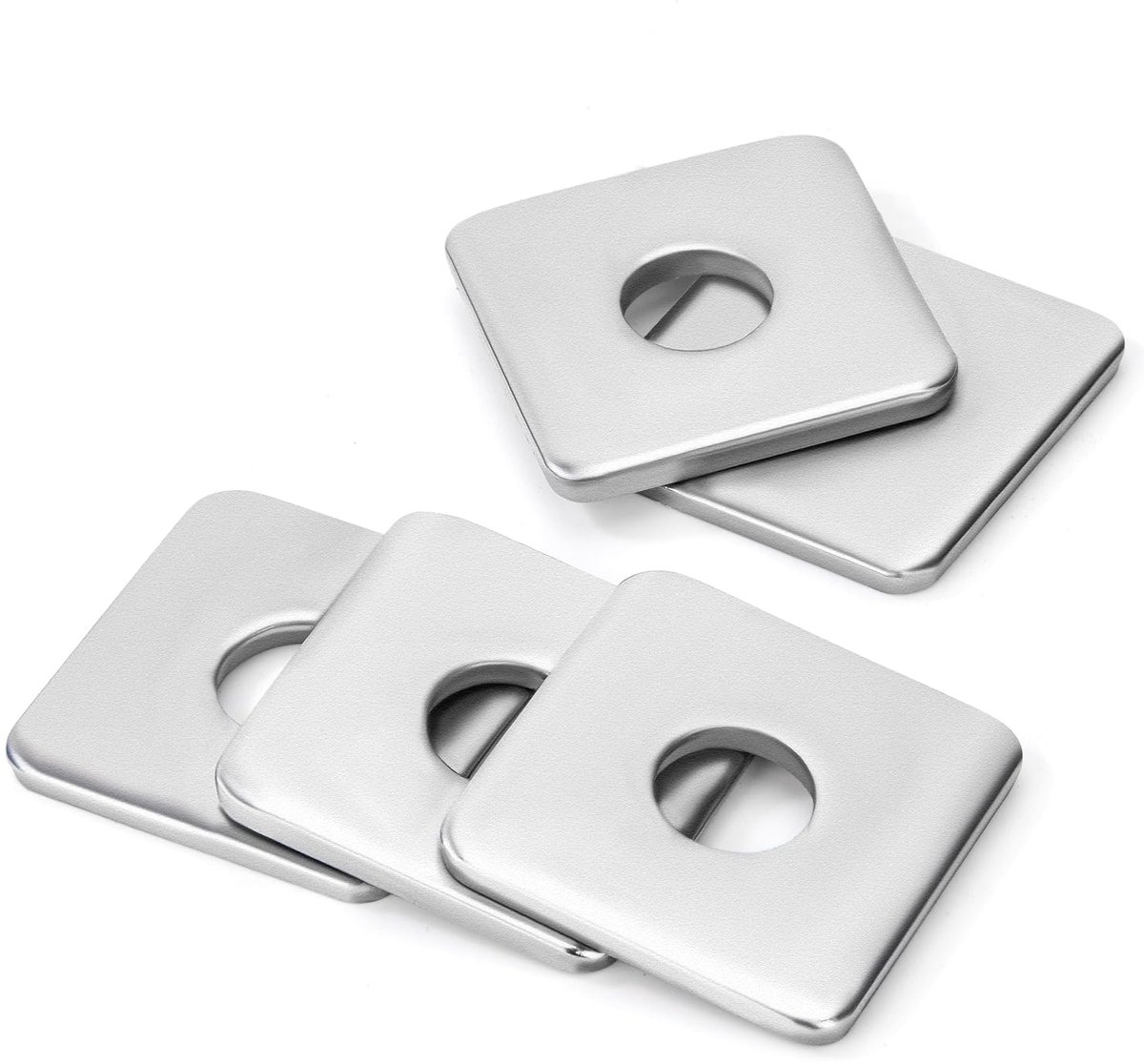 Plaat sluitringen, rechthoekige sluitring met rond gat, vierkante plaat sluitringen, platte pad, afstandhouder, afdichting voor 8 mm bouten/moeren M10 x 30 x 3 mm (5 stuks)