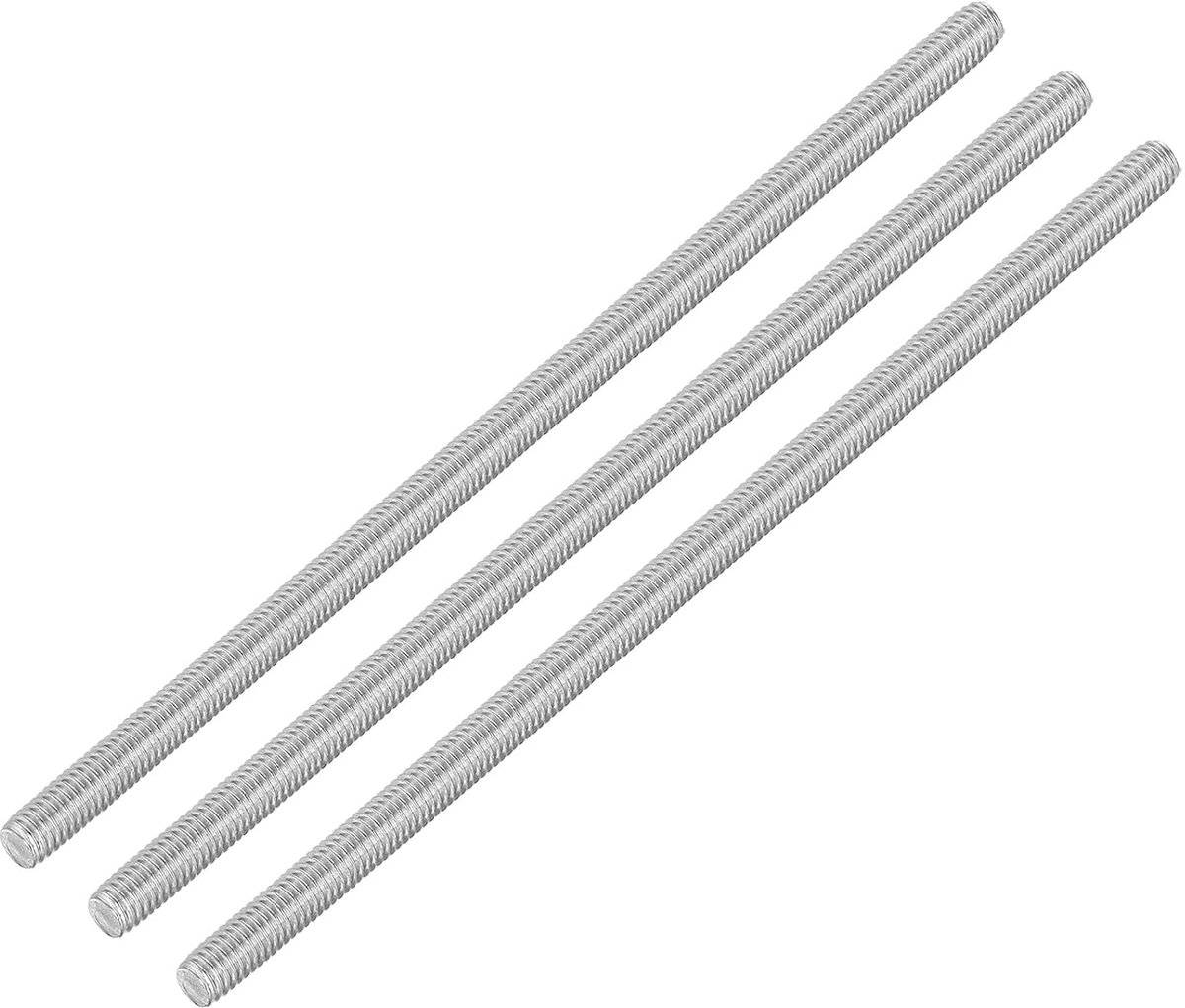 3 stuks draadstangen, M6 x 150 mm roestvrij staal, 304 klinknagels, stang rechtse schroefdraad M6-1 voor montage van meubels en machines