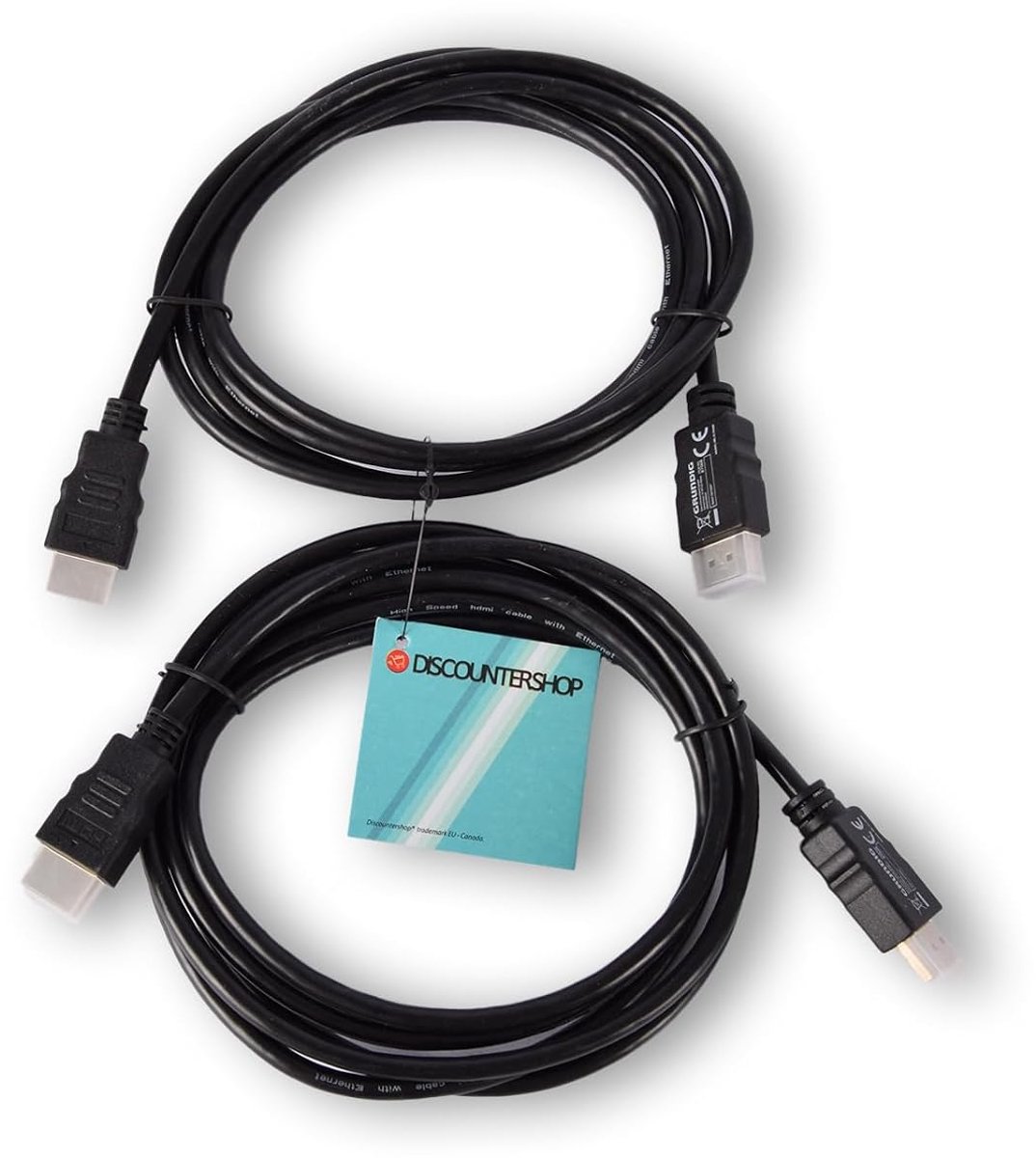 HDMI-kabel High-Speed 2 meter - zwart plastic - slank design - betrouwbare verbinding - SnelShoppen