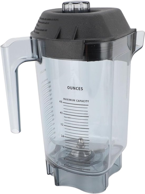 Blenderkan - Reservekan - Smoothies Maken - Roestvrijstalen Messen - 48 oz - Transparant — afbeelding 3