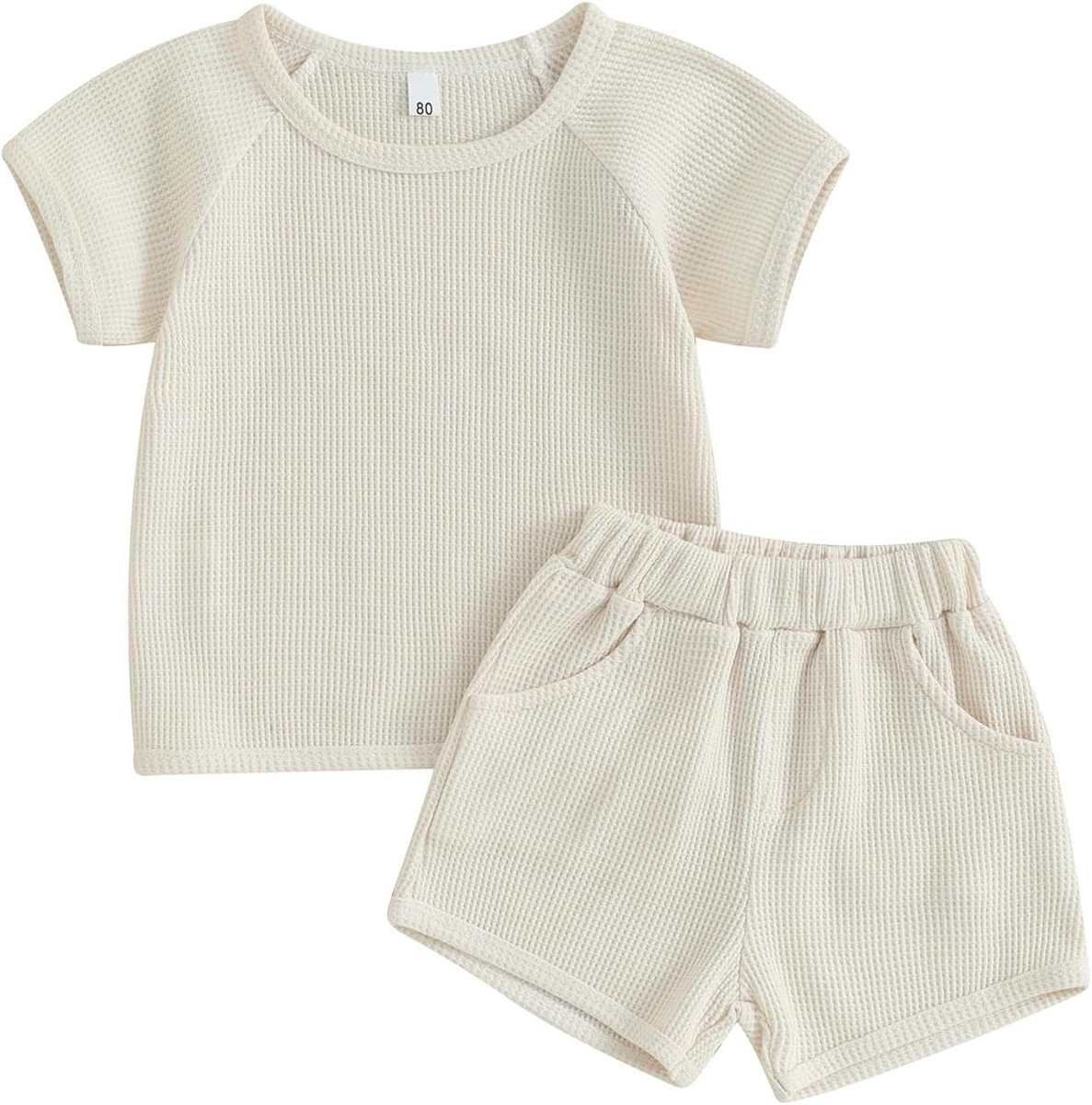 Baby jongens kledingset - korte mouwen print - strepen - zomers outfit - SnelShoppen