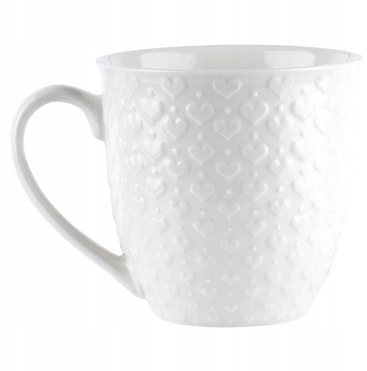 Grote Keramische Mok met Hartjes - 580 ml - Wit — cadeau in Wonen & Interieur - foto 4