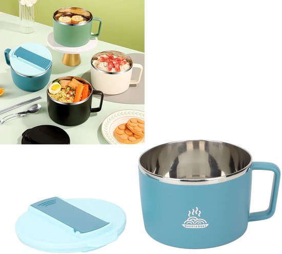 Instant noedelskom 1200 ml - roestvrij staal - met deksel - ideaal voor ramen en soep - ShopVlot — afbeelding 4