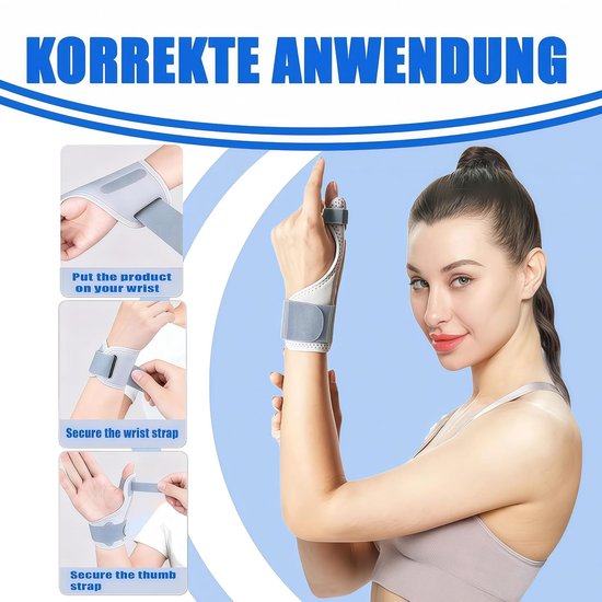 Duimbandage met spalk, polssteun voor stabiliteit en comfort in het dagelijks leven — afbeelding 4