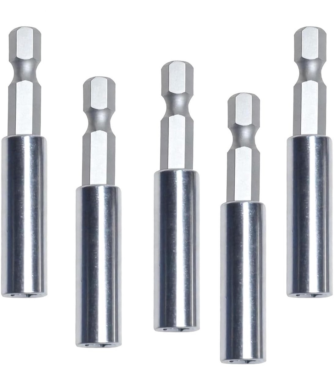 5 stuks bithouders, 1/4 inch hoogwaardige bithouder, magnetisch, snelwissel, bithouder, magnetische bits voor boormachines, slagschroevendraaiers