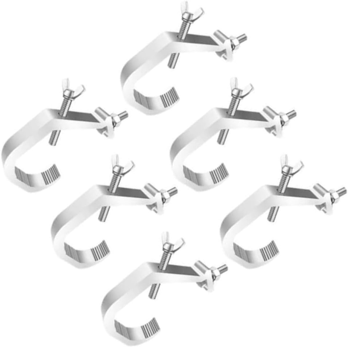 6-delige podiumlichtklemmen, trussklemmen voor verlichting, heavy-duty aluminiumlegering montage trussbeugel, haken, klemmen, verlichtingsbeugels voor DJ-verlichting, spots, 30-52MM