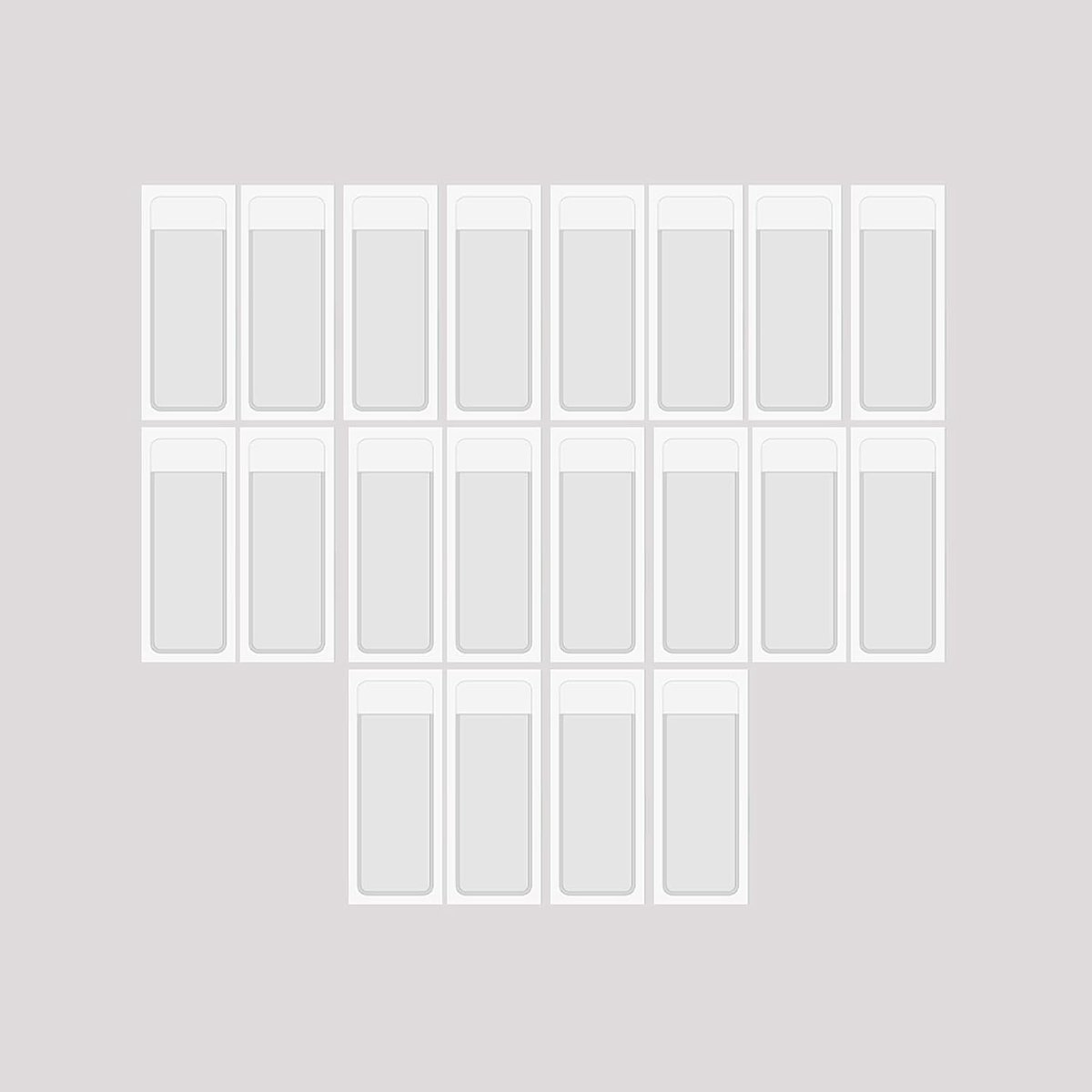 Doorzichtige Zakken, Doorzichtige Zelfklevende Kaartlabel Zakhouders Fotozakken Hoezen voor Indexkaarten Planners Kasten Planken (30x95mm - 20stuks)