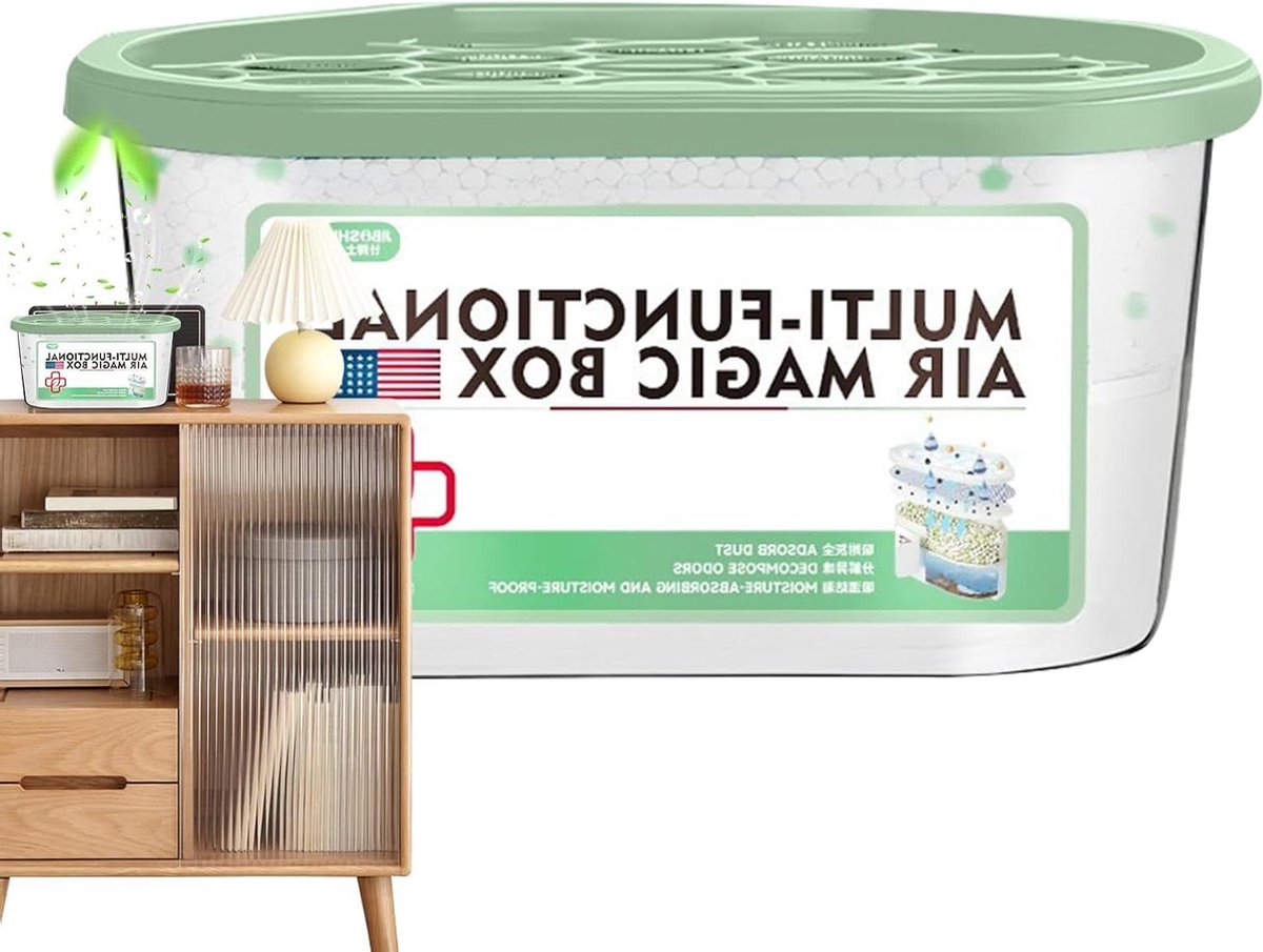 Vochtabsorberende Box - Vochtverwijderaar Drooghulp - Kast Fris Houden - Geur Neutraliserend - 110 g - Enkele Attribuut