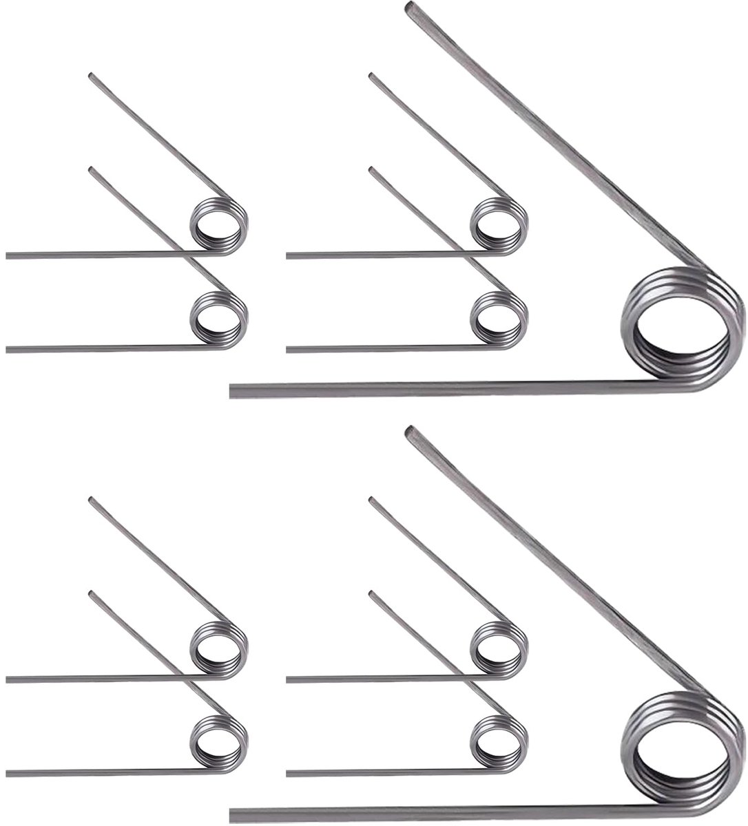 Torsieveren, Roestvrij Staal Torsieveer, Draaddiameter 0.7 mm, Buitendiameter 5 mm, 3 spoelen, Hoek 60 Graden