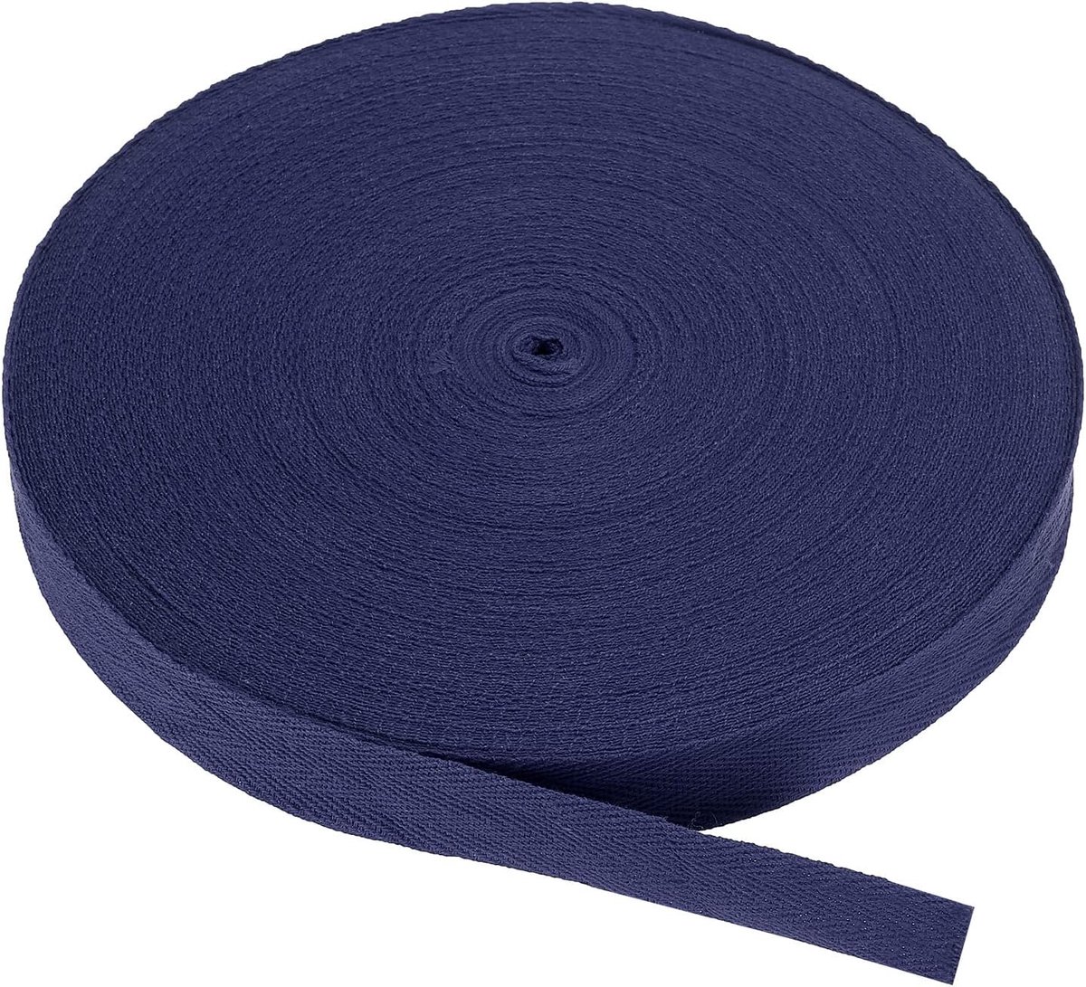 Katoenen keperstof tape 20 mm (3/4 inch) 50 meter katoenen lint biaisband visgraat singels trim voor naaien geschenkverpakking ambachtelijke doe-het-zelf marineblauw
