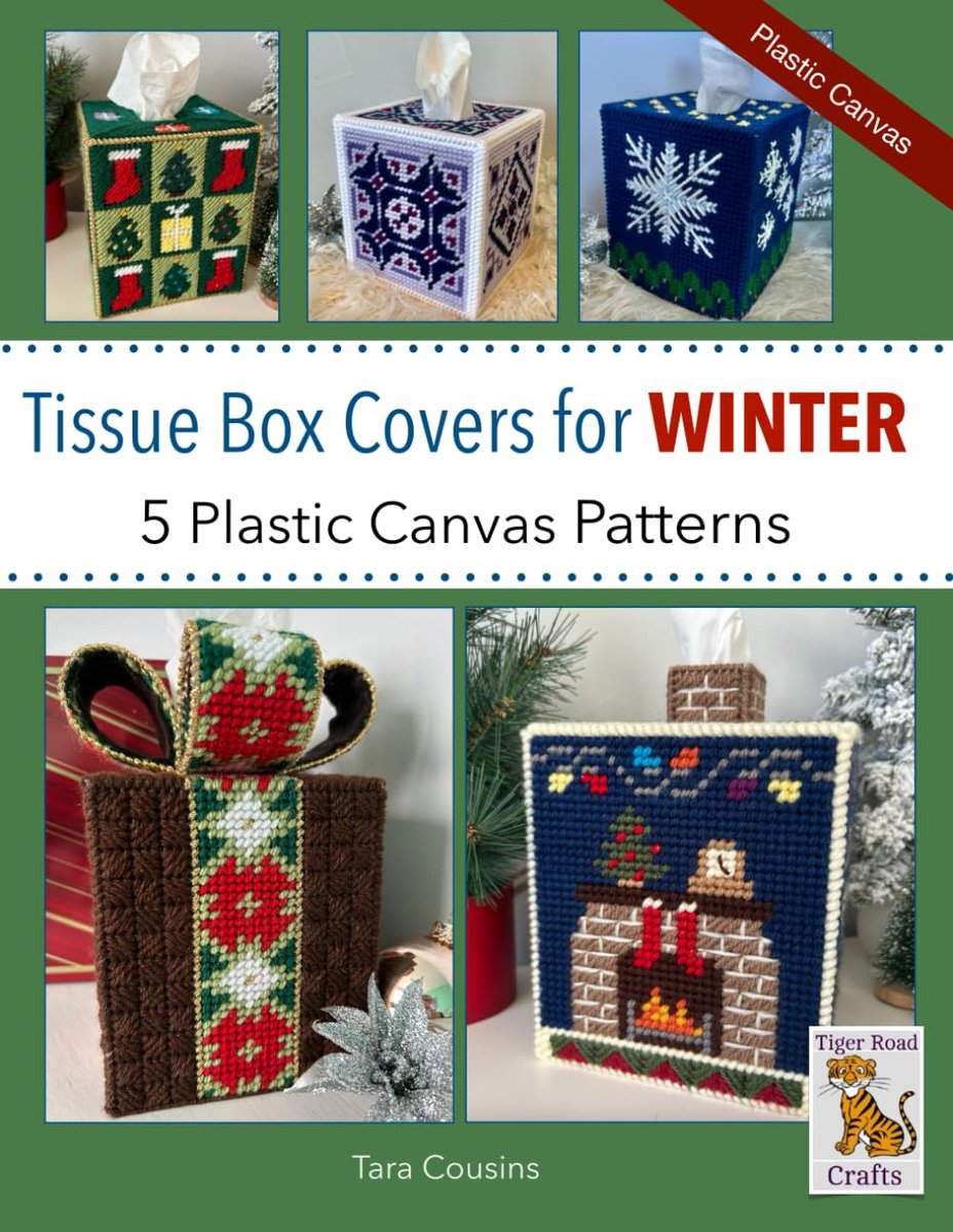 Box Covers for WINTER: 5 Plastic Canvas Patterns