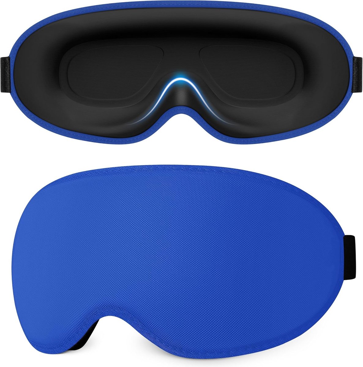 3D Slaapmasker voor Zijslapers, Ademend en Lichtdicht- Marineblauw | Slaapmasker voor Mannen en Vrouwen, Verstelbare Elastische Band, Ergonomisch Oogmasker voor Slapen, Dutjes, Reizen en Vliegen