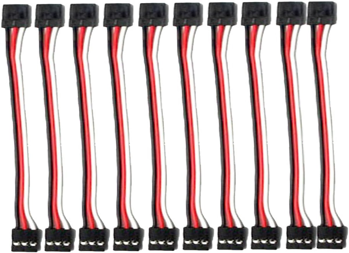 10 Stks 10CM Servo Verlengkabel Mannelijk naar Mannelijk Stekker Voor Futaba/JR Ontvanger