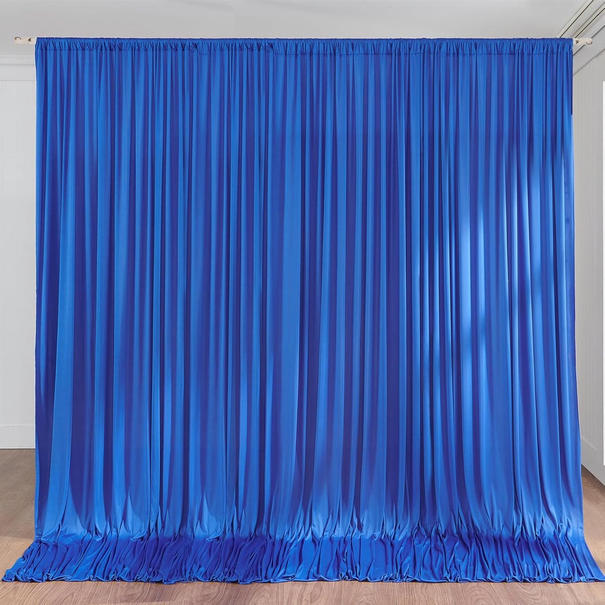 3 x 3 m koningsblauw gordijn voor achtergronden, feestachtergrond gordijn, koningsblauw, bruiloftsachtergrond, polyester blauwe achtergrond, gordijnen voor verjaardag, babyshower, doop, bruidsdouche