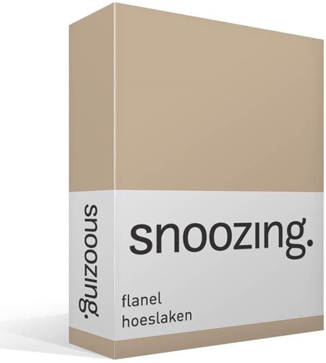 Hoeslaken 120x200 cm - Flanel - Camel - Heerlijk warm voor de winter - SnelShoppen