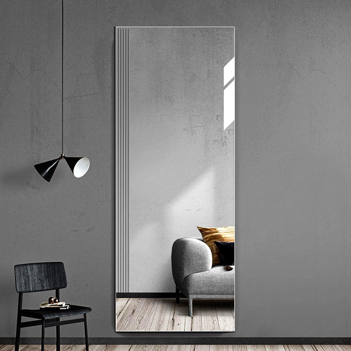 Wandspiegel 30 x 120 cm - 2 mm dik acryl - zelfklevend - perfect voor hele lichaam - SnelShoppen