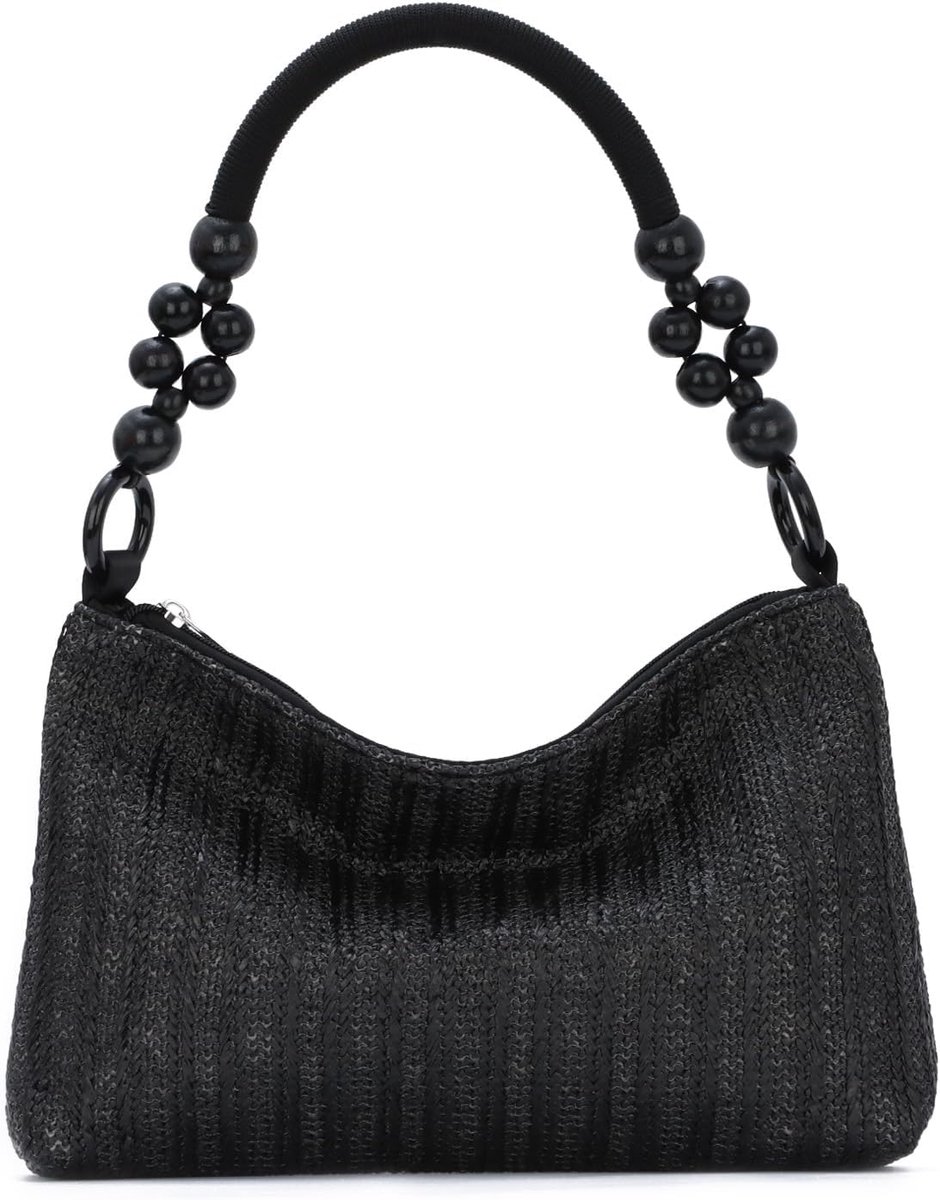 Stro draagtas voor vrouwen zomer boho oksel tas stro geweven schoudertas voor bruiloft feest strand vakantie