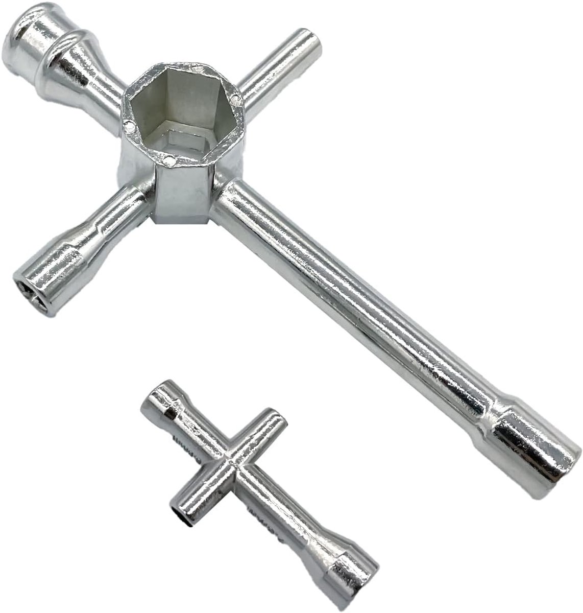 2 stuks aluminium kruissleutelhuls 4 mm 5 mm 5,5 mm 7 mm 8 mm 10 mm 12 mm 17 mm gloeibougiebus zeskantsleutel wielreparatiegereedschap voor RC modelauto truck crawler