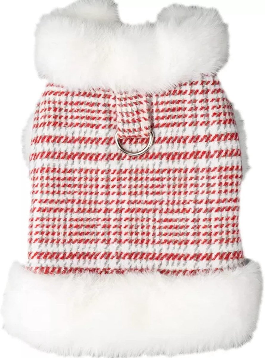 Geruite hondenkleding herfst winter kleding warm vest teddybeer bomei hondenkleding voor kleine honden geschikt voor kleine, middelgrote en grote honden of katten Halloween