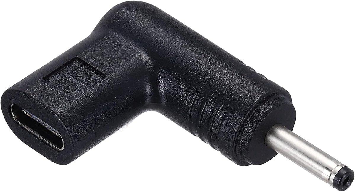 USB 3.1 Type-C vrouwelijke naar DC mannelijke adapter 12V Type C naar DC3011 3,0 x 1,1 mm hoekadapter voor PD Power Bank PD bron notebook laptop tablet