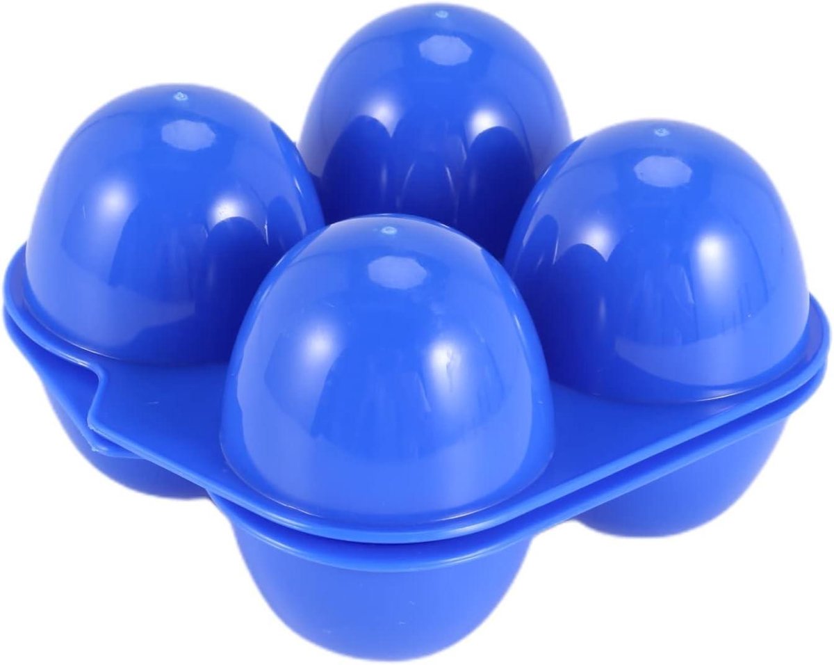 Camping Ei Doos - Eierhouder Plastic - Eieren Vervoeren - Draagbaar Ontwerp - 4 Eieren - Willekeurige Kleur