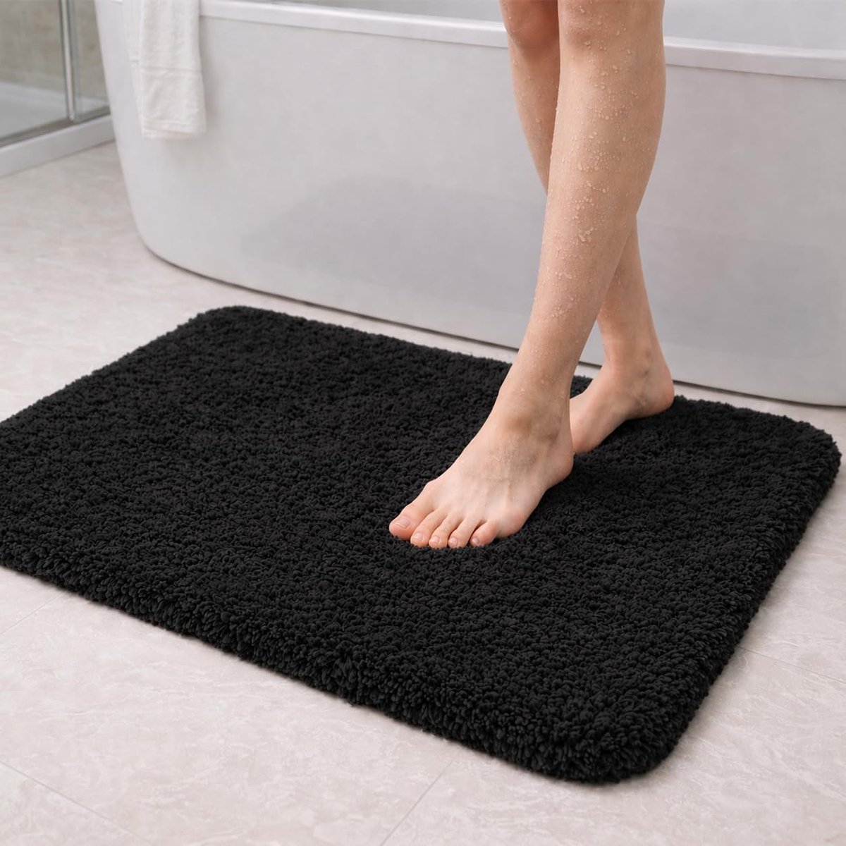 Badmat 80x50cm - Super absorberend microvezel - Zacht en fluffy - Veilig met antislip - SnelShoppen