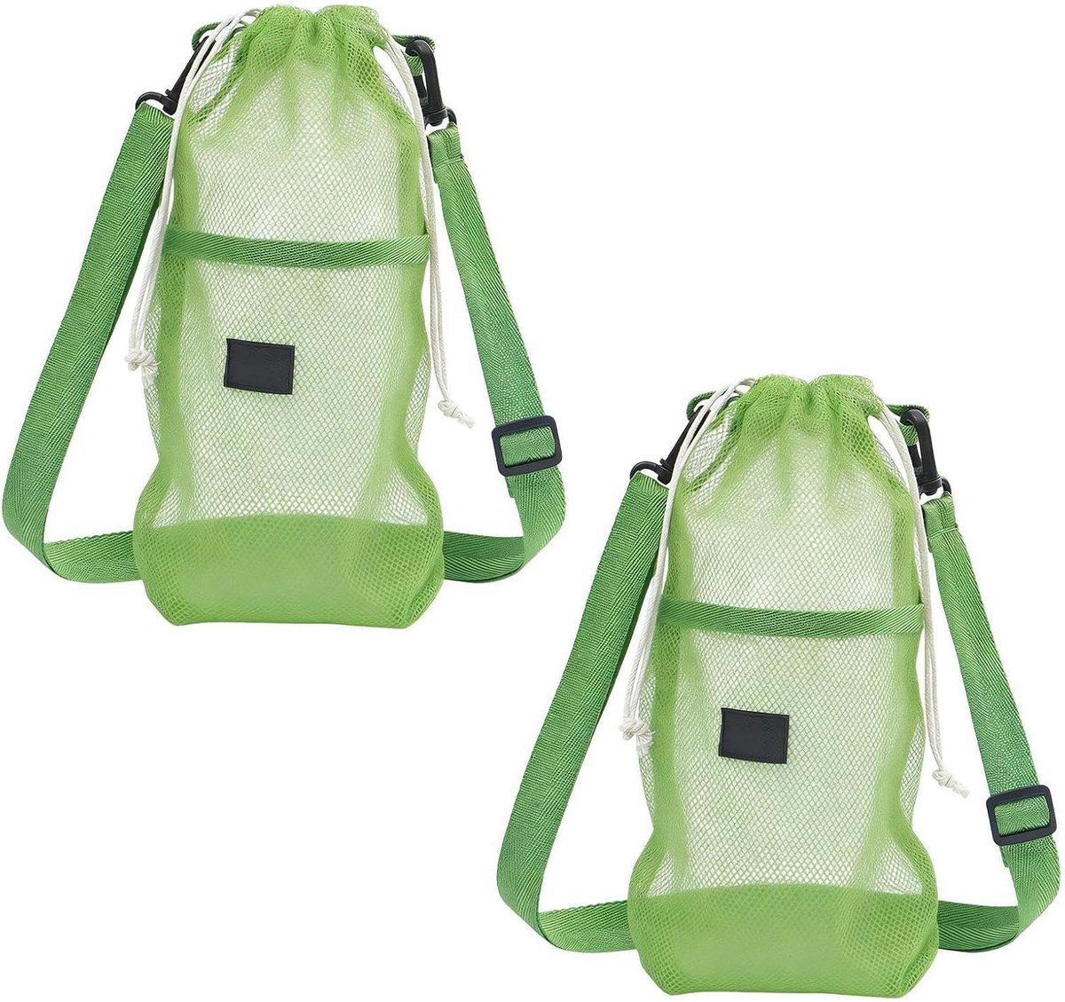 Waterfleshouder met riem - Flesdraagtas Bidonhouder - Outdoor Activiteiten - Vochtafvoerend Ademend Mesh - 30 x 18 cm - Groen