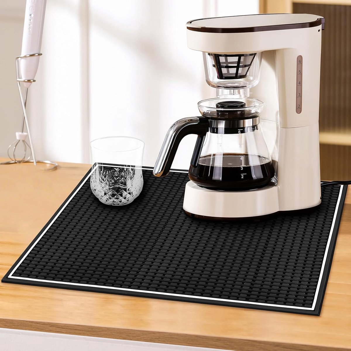 Bar Mat Spill Mat voor Thuis Bar, Zwarte Bar Mats 45 x 30 cm, Afdruipmat, Dikke Rubberen Bar Service Mat, Thuis Bar Accessoires Bar Geschenken, Koffie Bar Mats voor Aanrecht, Bar Cocktailmat