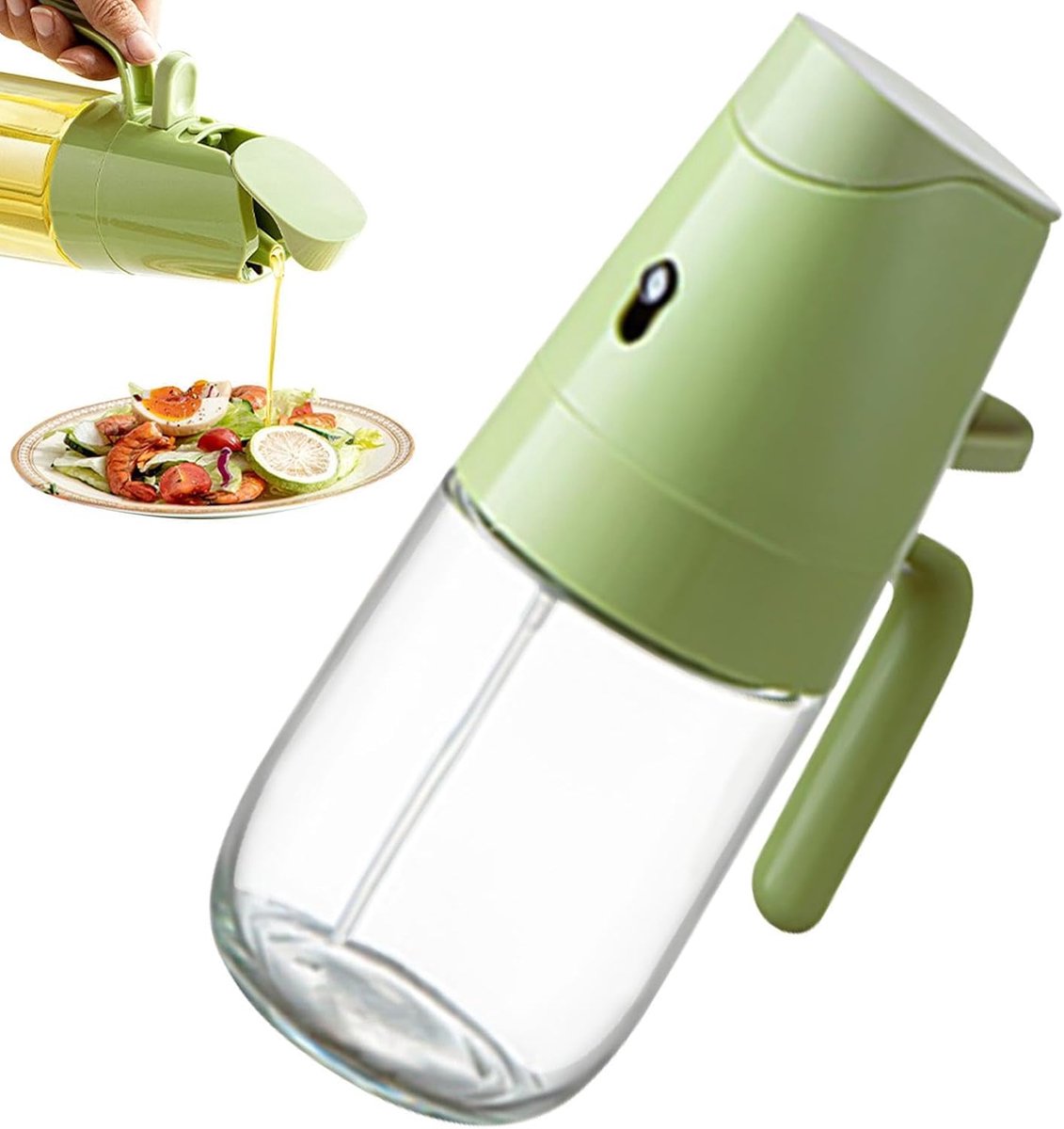 Oliedispenser om te koken | Keuken Koken Mister Fles | 300ml Olijfolie Dispenser Fles | voor Thuis Appartement Restaurant Camping Picknick Airfryer Grillen Bakken Steak Frituren