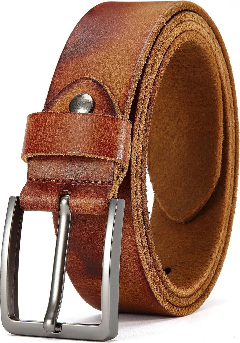Gürtel Herren,Vollledergürtel Casual Arbeits,Cowboy Anzug Ledergürtel,Einstellbare Gürtel