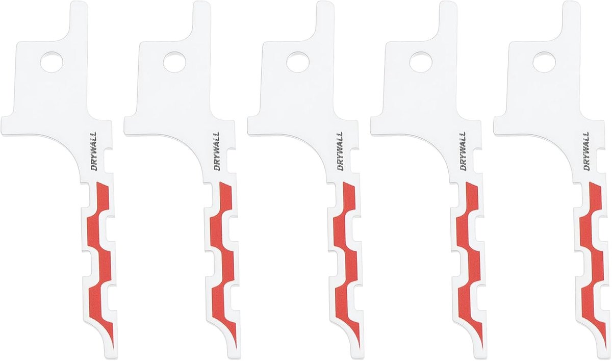 5 stks Gipsplaten Gatzaag Reciprozaagblad 48-00-1640 63,7 × 1,5 × 6 mm Compatibel met Milwaukee