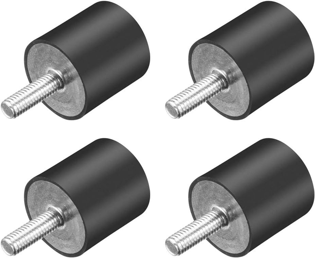 sourcing map 4 stuks M6 vibratie en demper opname rubber met schroefdraad 0,98 "x 0,98" de