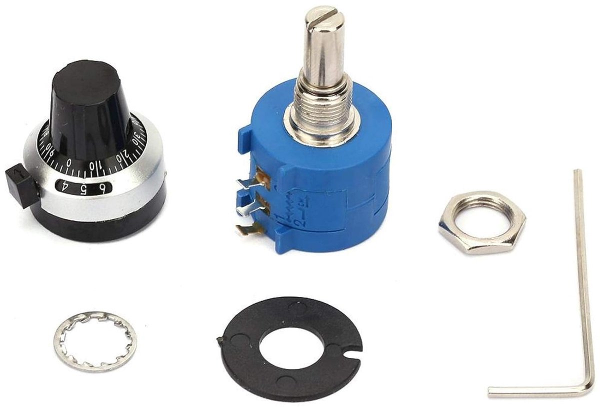 Potentiometer 3590S-2-202L 2K Ohm Precisie Multiturn Potentiometer Roterende Draadgewonden Precisie Potentiometer Verstelbare Weerstand Draaiknop Elektricien Elektricien