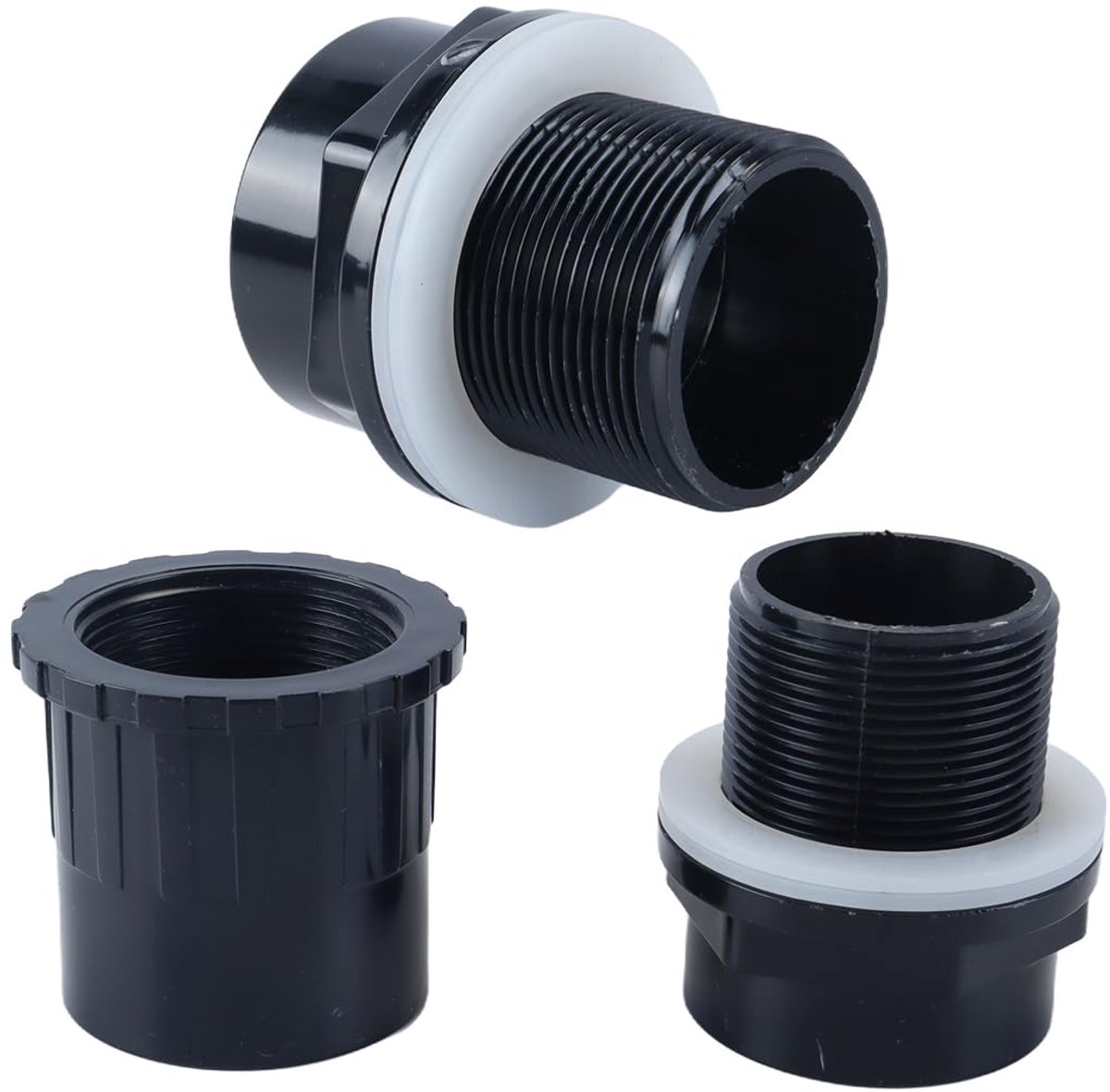 Aquariumtankconnector 50 mm - PVC - Afgedicht ontwerp - Effectieve filteraansluitingen - SnelShoppen